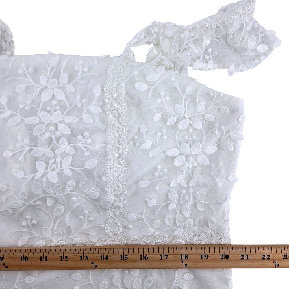 Arula Brixta Dress 3X White Floral Lace Maxi Bridal Formal - Picture 6 of 11